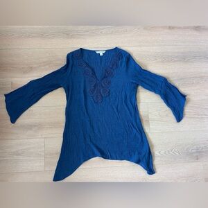Blue boho Counterparts top Size Medium